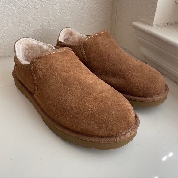 UGG Kenton Slippers Shoes Leather Sheepskin Fur NEW Mens 12 - Picture 7 of 8